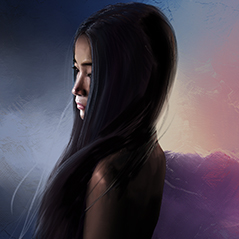 depression colored lenses figure painting