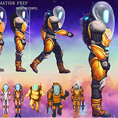 alien world astronaut concept asset