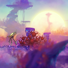 alien background parallax